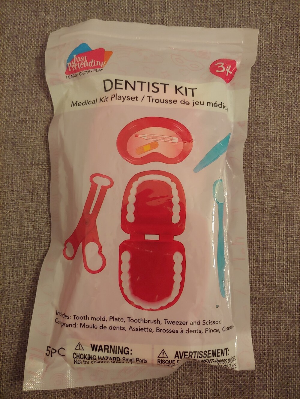 Just Pretending Dentist Kit Playset - Red & Teal